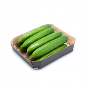 BARQUETA DE CARTÓN HORTOFRUTÍCOLA 130x115x25 OCTOGONAL ABIERTA ONDULADO MICROCANAL NEGRA