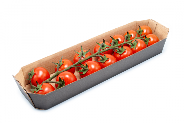 Barqueta de cartón con tomates en rama - ENBOX