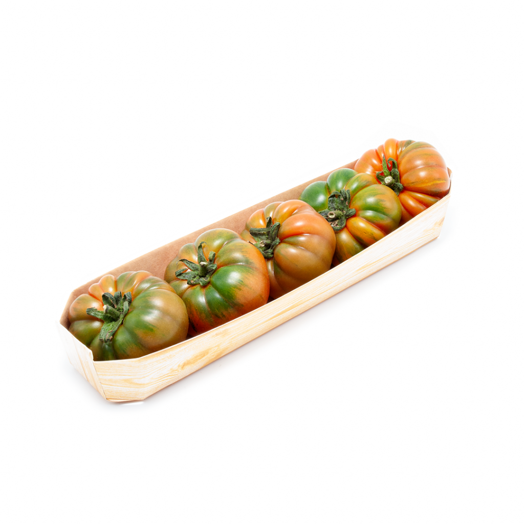 BARQUETA DE CARTÓN HORTOFRUTÍCOLA 225x50x30 OCTOGONAL ABIERTA KRAFT 350 MADERA