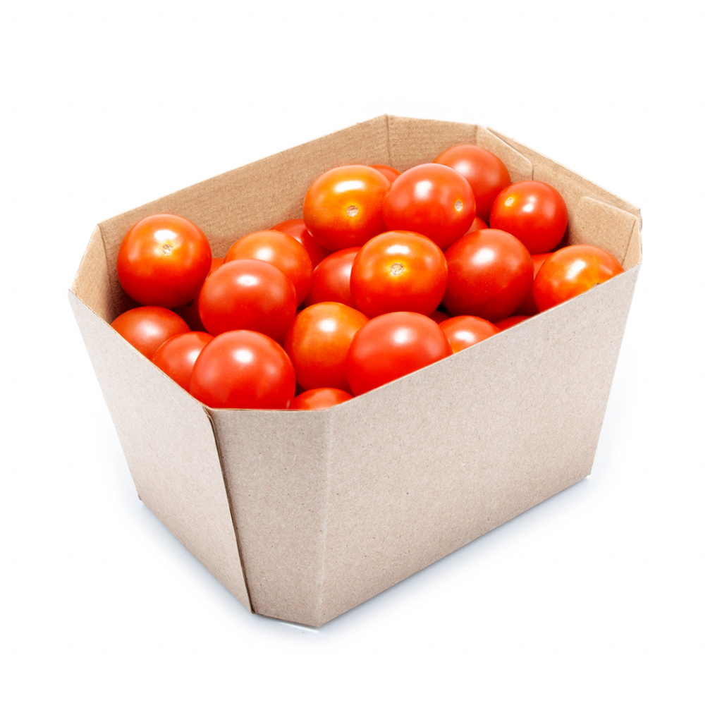 BARQUETA DE CARTÓN HORTOFRUTÍCOLA 120x90x80 OCTOGONAL ABIERTA ONDULADO NANOCANAL CRUDA