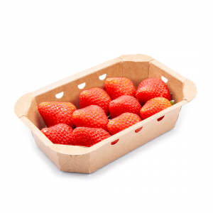BARQUETA DE CARTÓN  SYNERGY HORTOFRUTÍCOLA 156x90x40 OCTOGONAL ABIERTA KRAFT 325 MADERA