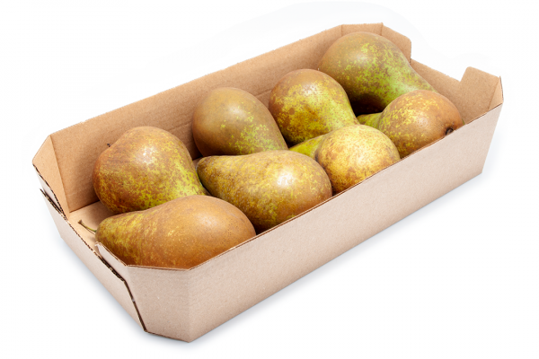 Barqueta abierta Kraft con peras - ENBOX