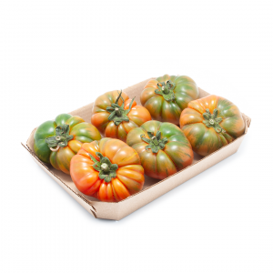 BARQUETA DE CARTÓN HORTOFRUTÍCOLA 163x115x25 OCTOGONAL ABIERTA-ANTIENCASTRE ONDULADO MICROCANAL CRUDA