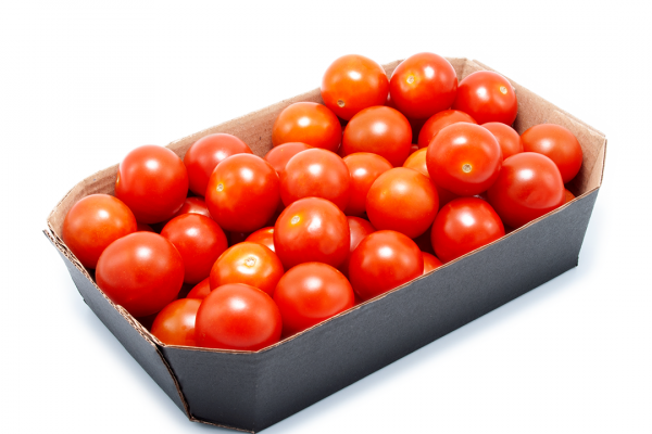 Barqueta de cartón abierta microcanal con verduras - ENBOX