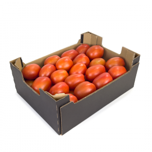 CAJA DE CARTÓN HORTOFRUTÍCOLA 400x300x150/120 RECTA COLUMNA ONDULADO EB C3 NEGRA