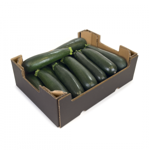 CAJA DE CARTÓN HORTOFRUTÍCOLA 400x300x125 RECTA COLUMNA ONDULADO BC C4 NEGRA