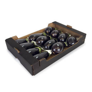 CAJA DE CARTÓN HORTOFRUTÍCOLA 600x400x95 RECTA TEJADILLO ONDULADO BC C4 NEGRA