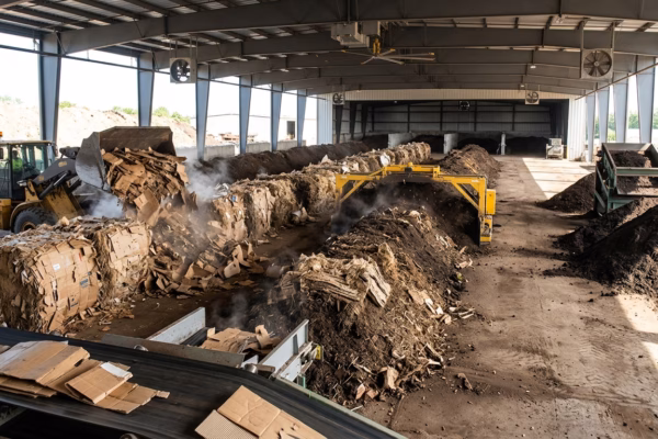 Planta de reciclaje de cartón para envases hortofrutícolas en economía circular
