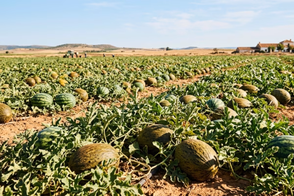 Campo de sandías en Castilla-La Mancha listo para campaña de verano