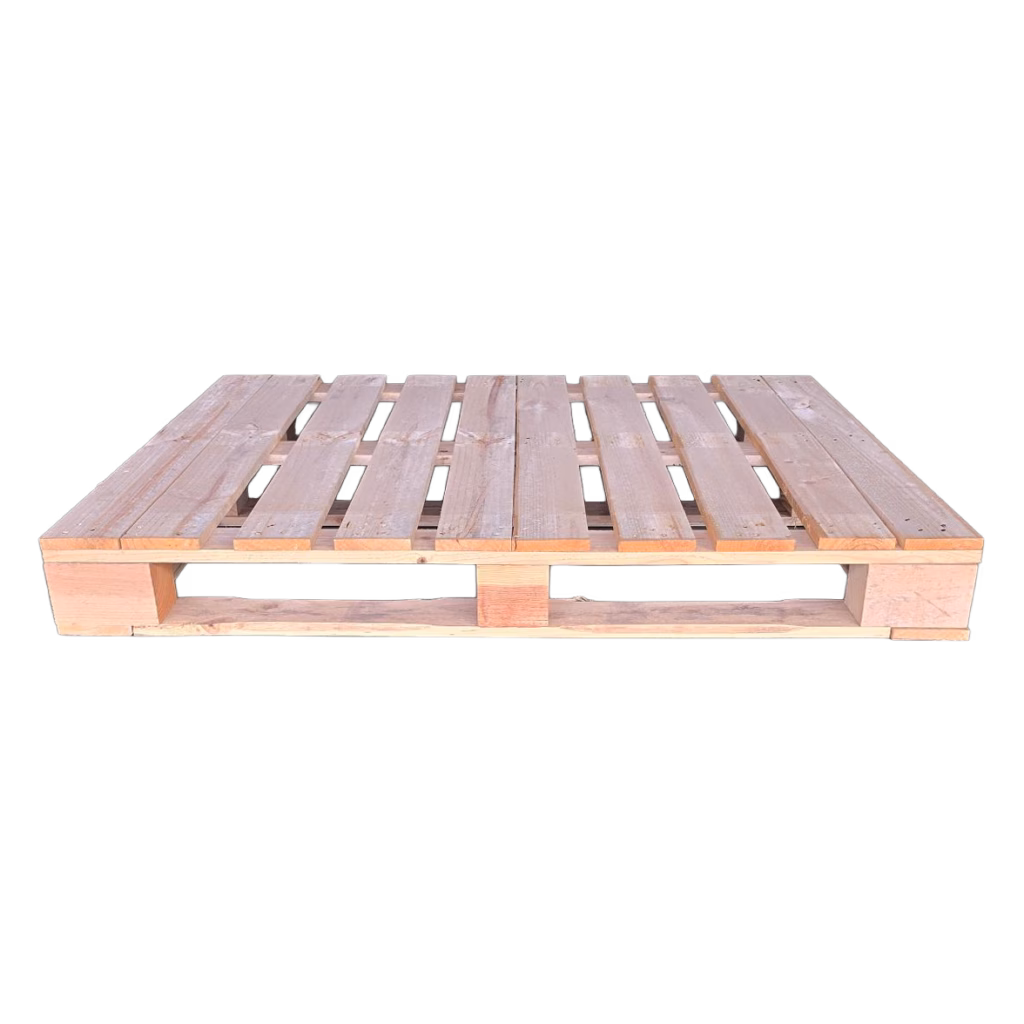 Palet de madera hortofrutícola 120×100 · 10 tablas · Reforzado Campo